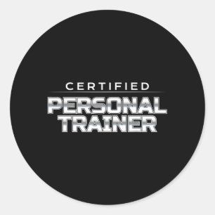 Adesivo Treinador Pessoal Certificado Design de Fitness