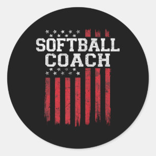 Adesivo Treinador Softball Ortoputo Americano Flag Usa Pat