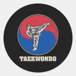 Adesivo Treinamento de Arte Marcial de Taekwondo Kickboxin