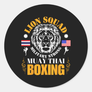 Adesivo Treinamento de Muay Thai de Kickboxing da Lion Squ