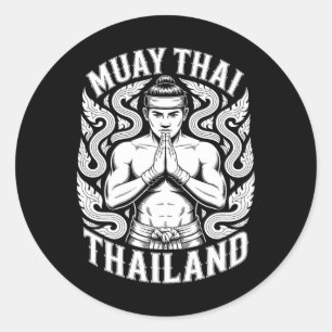 Adesivo Treinamento de Muay Thai Kickboxing Tailândia Vint