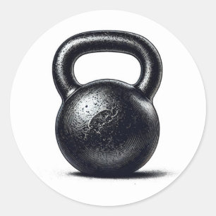 Adesivo Treinamento Pessoal de Fitness com Kettlebell
