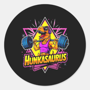 Adesivo Treino de Academia Hunkasaurus T-rex Powerlifting 