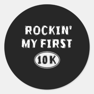 Adesivo Treino de corrida de 10k engraçado presente de nov