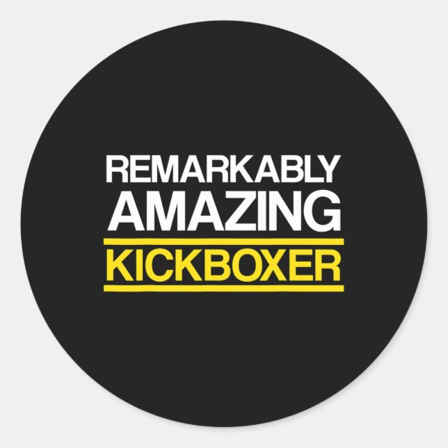 Adesivo Treino de Kickboxing Incrível de Kick Boxing  (Frente)