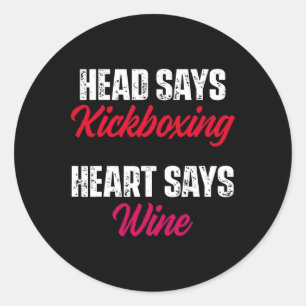 Adesivo Treino de Kickboxing Vinho do Coração Kick Boxing 