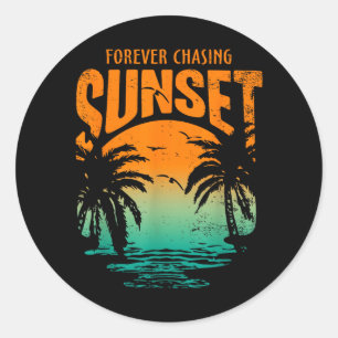 Adesivo Treino Perseguindo o Pôr do Sol Casual de Verão