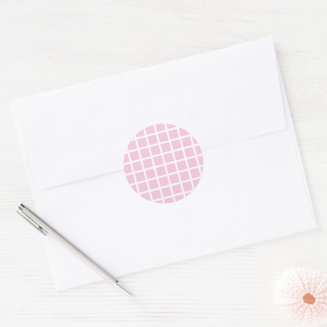 Adesivo Trellis Branco - Rosa Claro  (Envelope)