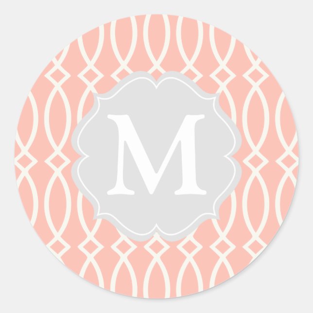 Adesivo Trellis Moderna Rosa Elegante Personalizada (Frente)