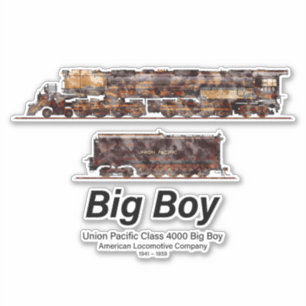 Adesivo Trem a Vapor Vintage Big Boy Locomotiva Americana 