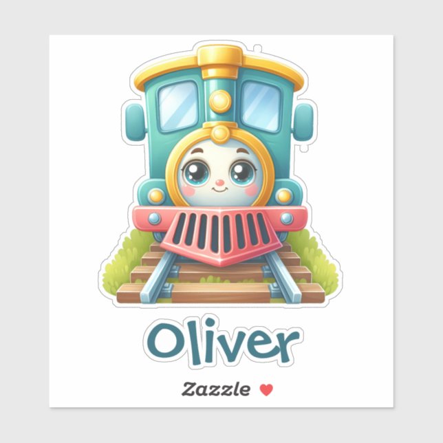 Adesivo Trem Colorido Fofo (Folha)