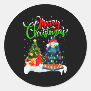 Adesivo Trem de Natal engraçado para amantes de trem ilumi