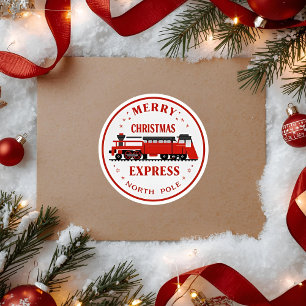 Adesivo Trem Expresso Feliz Natal Vintage Polo Norte