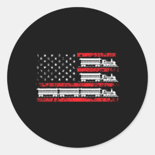 Adesivo Trem Modelo Patriótico Bandeira EUA Locomotiva Mod