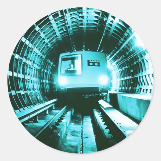 Adesivo Trem Retro de Bart no túnel Transbay (Frente)