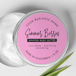 Adesivo Trendent Pink & Black Lotion Scrub Cosmético Jar L