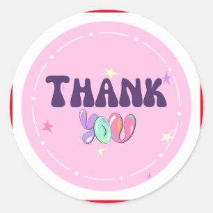 Adesivo Trendent Retro Obrigado Stickers para Todos em uma