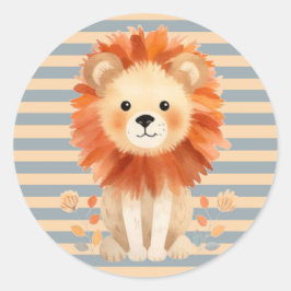 Adesivo Trendy Baby Lion Stripes Chá de fraldas