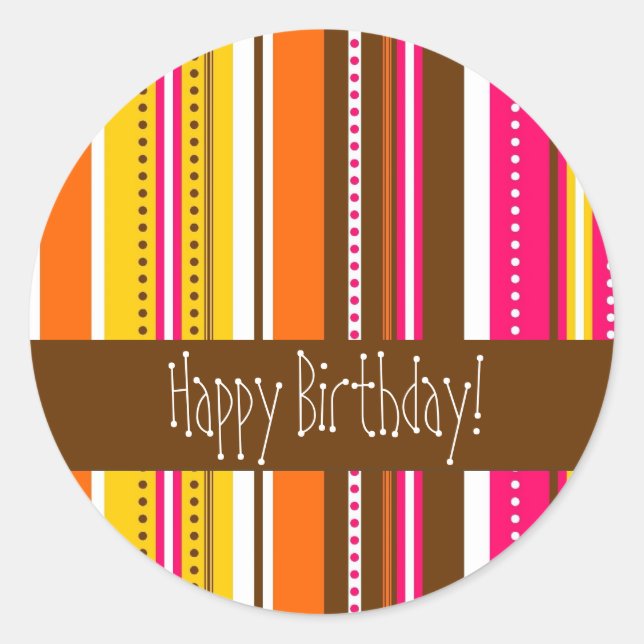 Adesivo Trendy Birthday Stickers (Frente)