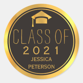 Adesivo Trendy black and gold Class of 2016