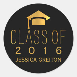 Adesivo Trendy black and gold Class of 2016