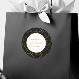 Adesivo Trendy Chic Ouro Geométrico Preto