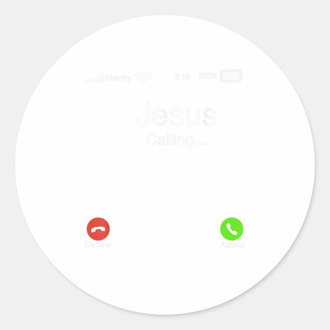 Adesivo Trendy Christian Graphic Jesus Chamando (Frente)