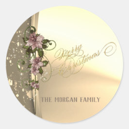 Adesivo Trendy Christmas, Faux Dourado, Poinsettia