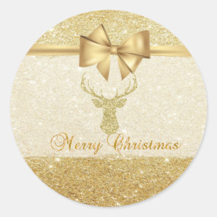 Adesivo Trendy Christmas Reindeer, Faux Dourado Arco, Glit