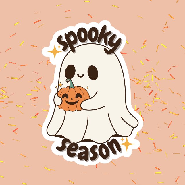 Adesivo Trendy Cute Halloween Ghost Spooky Season (Criador carregado)