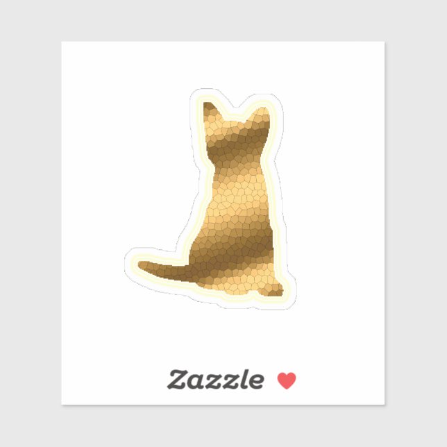 Adesivo Trendy Dourado Cat (Folha)
