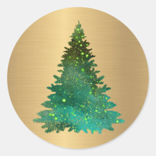 Adesivo Trendy Dourado Green Glitter Tree Natal