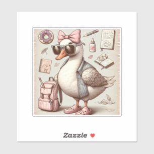 Adesivo Trendy Duck de Volta ao Coletivo Escolar
