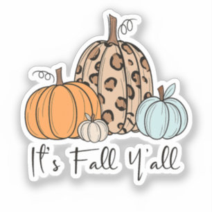 Adesivo Trendy Fall Pumpkin   "É Queda Y'all" Cotação