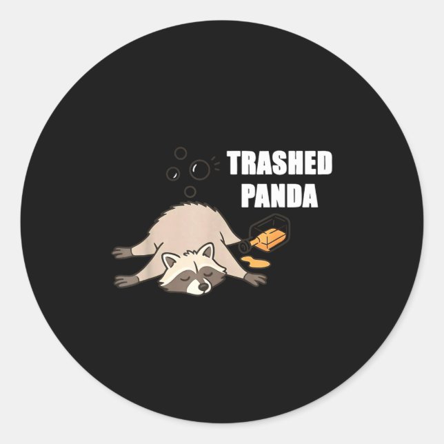 Adesivo Trendy Funny Trashed Panda Drunk Raccoon Lovers Me (Frente)