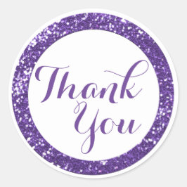 Adesivo Trendy Glitter Obrigado Stickers:Roxo