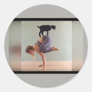 Adesivo Trendy Goat Yoga, Ladiy & Goat no Sticker