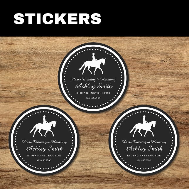 Adesivo Trendy Horse Training Business Sticker (Trendy Horse Training Business Sticker Black)