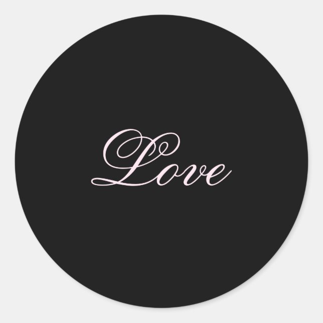 Adesivo Trendy Love Calliografia Script Black (Frente)