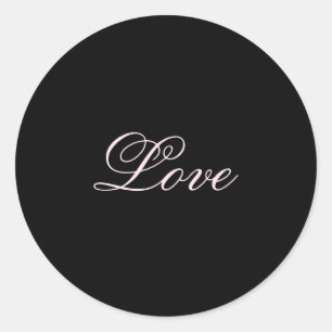 Adesivo Trendy Love Calliografia Script Black