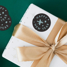 Adesivo Trendy Modern Handwritten Happy New Year Sticker