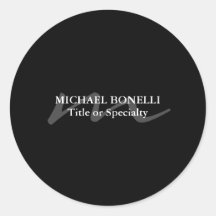 Trendy moderno monograma inicial negro profissiona