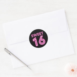 Adesivo Trendy Neon Sweet Sessenta, Rosa Quente e Preto