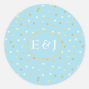 Adesivo Trendy Pastel Blue Confetti Pontos Personalizados