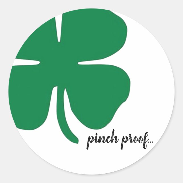 Adesivo Trendy Pinch Proof Shamrock Designs (Frente)