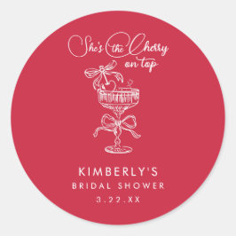 Adesivo Trendy Red She's The Cherry On Top Bridal Shower