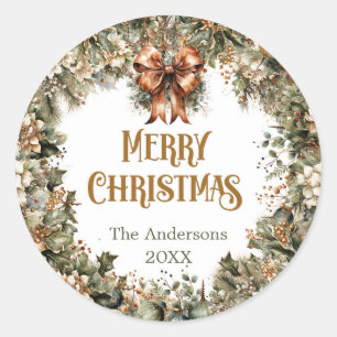 Adesivo Trendy Sage Green e faux gold white poinsettia