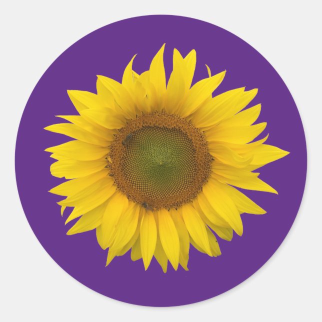 Adesivo Trendy Sunflower Cute Floral Purple (Frente)