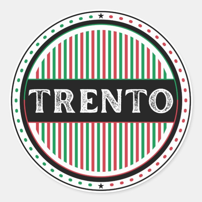 Adesivo Trento City Pride Emblem – Italian Identity (Frente)