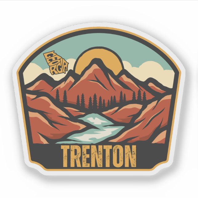Adesivo Trenton, Geórgia (Frente)